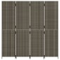 vidaXL Paravent 4-tlg. Grau Poly Rattan vidaXL Paravent 4-tlg. Grau Poly Rattan