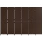 vidaXL Paravent 6-tlg. Braun Poly Rattan vidaXL Paravent 6-tlg. Braun Poly Rattan