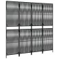 vidaXL Paravent 4-tlg. Schwarz Poly Rattan vidaXL Paravent 4-tlg. Schwarz Poly Rattan