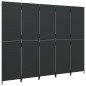 vidaXL Paravent 5-tlg. Schwarz Poly Rattan vidaXL Paravent 5-tlg. Schwarz Poly Rattan