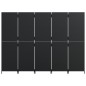 vidaXL Paravent 5-tlg. Schwarz Poly Rattan vidaXL Paravent 5-tlg. Schwarz Poly Rattan