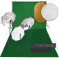 vidaXL Fotostudio-Set mit Beleuchtung, Hintergrund und Reflektor vidaXL Fotostudio-Set mit Beleuchtung, Hintergrund und Reflektor