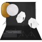 vidaXL Fotostudio-Set mit Beleuchtung, Hintergrund und Reflektor vidaXL Fotostudio-Set mit Beleuchtung, Hintergrund und Reflektor