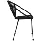 vidaXL 5-tlg. Garten-Essgruppe PVC Rattan Schwarz vidaXL 5-tlg. Garten-Essgruppe PVC Rattan Schwarz