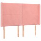 vidaXL LED Kopfteil Rosa 147x16x118/128 cm Samt vidaXL LED Kopfteil Rosa 147x16x118/128 cm Samt