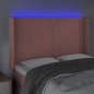 vidaXL LED Kopfteil Rosa 147x16x118/128 cm Samt vidaXL LED Kopfteil Rosa 147x16x118/128 cm Samt