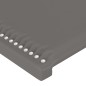 vidaXL Bettgestell mit Kopfteil Grau 140x200 cm Kunstleder vidaXL Bettgestell mit Kopfteil Grau 140x200 cm Kunstleder
