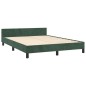 vidaXL Bettgestell mit Kopfteil Dunkelgrün 140x200 cm Samt vidaXL Bettgestell mit Kopfteil Dunkelgrün 140x200 cm Samt