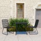 3-tlg. Garten-Essgruppe Poly Rattan und Glas 3-tlg. Garten-Essgruppe Poly Rattan und Glas