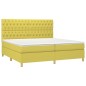 vidaXL Boxspringbett mit Matratze & LED Grün 200x200 cm Stoff vidaXL Boxspringbett mit Matratze & LED Grün 200x200 cm Stoff