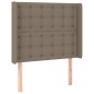 vidaXL Boxspringbett mit Matratze & LED Taupe 90x190 cm Stoff vidaXL Boxspringbett mit Matratze & LED Taupe 90x190 cm Stoff
