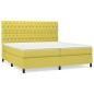 vidaXL Boxspringbett mit Matratze Grün 200x200 cm Stoff vidaXL Boxspringbett mit Matratze Grün 200x200 cm Stoff