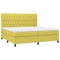 vidaXL Boxspringbett mit Matratze Grün 200x200 cm Stoff vidaXL Boxspringbett mit Matratze Grün 200x200 cm Stoff