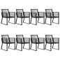 vidaXL 9-tlg. Garten-Essgruppe PVC Rattan Schwarz vidaXL 9-tlg. Garten-Essgruppe PVC Rattan Schwarz