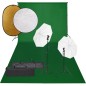 vidaXL Fotostudio-Set mit Beleuchtung, Hintergrund und Reflektor vidaXL Fotostudio-Set mit Beleuchtung, Hintergrund und Reflektor