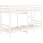 vidaXL Etagenbett Weiß 75x190 cm Massivholz Kiefer vidaXL Etagenbett Weiß 75x190 cm Massivholz Kiefer