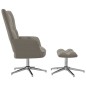 vidaXL Relaxsessel mit Hocker Hellgrau Samt vidaXL Relaxsessel mit Hocker Hellgrau Samt