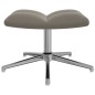 vidaXL Relaxsessel mit Hocker Hellgrau Samt vidaXL Relaxsessel mit Hocker Hellgrau Samt