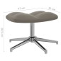 vidaXL Relaxsessel mit Hocker Hellgrau Samt vidaXL Relaxsessel mit Hocker Hellgrau Samt