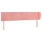 vidaXL Kopfteil mit Ohren Rosa 163x23x78/88 cm Samt vidaXL Kopfteil mit Ohren Rosa 163x23x78/88 cm Samt