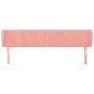 vidaXL Kopfteil mit Ohren Rosa 163x23x78/88 cm Samt vidaXL Kopfteil mit Ohren Rosa 163x23x78/88 cm Samt