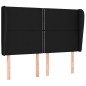 vidaXL Kopfteil mit Ohren Schwarz 147x23x118/128 cm Stoff vidaXL Kopfteil mit Ohren Schwarz 147x23x118/128 cm Stoff