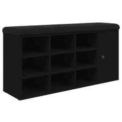 vidaXL Schuhbank Schwarz 102x32x50 cm Holzwerkstoff
