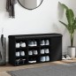 vidaXL Schuhbank Schwarz 102x32x50 cm Holzwerkstoff vidaXL Schuhbank Schwarz 102x32x50 cm Holzwerkstoff