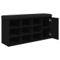 vidaXL Schuhbank Schwarz 102x32x50 cm Holzwerkstoff vidaXL Schuhbank Schwarz 102x32x50 cm Holzwerkstoff