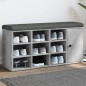 vidaXL Schuhbank Betongrau 102x32x50 cm Holzwerkstoff vidaXL Schuhbank Betongrau 102x32x50 cm Holzwerkstoff