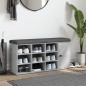 vidaXL Schuhbank Betongrau 102x32x50 cm Holzwerkstoff vidaXL Schuhbank Betongrau 102x32x50 cm Holzwerkstoff