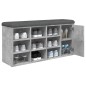vidaXL Schuhbank Betongrau 102x32x50 cm Holzwerkstoff vidaXL Schuhbank Betongrau 102x32x50 cm Holzwerkstoff