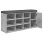 vidaXL Schuhbank Betongrau 102x32x50 cm Holzwerkstoff vidaXL Schuhbank Betongrau 102x32x50 cm Holzwerkstoff
