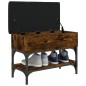 vidaXL Schuhbank Räuchereiche 62x32x45 cm Holzwerkstoff vidaXL Schuhbank Räuchereiche 62x32x45 cm Holzwerkstoff