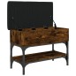vidaXL Schuhbank Räuchereiche 62x32x45 cm Holzwerkstoff vidaXL Schuhbank Räuchereiche 62x32x45 cm Holzwerkstoff