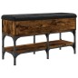 vidaXL Schuhbank Räuchereiche 82x32x45 cm Holzwerkstoff vidaXL Schuhbank Räuchereiche 82x32x45 cm Holzwerkstoff