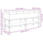 vidaXL Schuhbank Braun Eichen-Optik 102x32x45 cm Holzwerkstoff vidaXL Schuhbank Braun Eichen-Optik 102x32x45 cm Holzwerkstoff