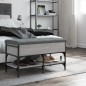 vidaXL Schuhbank Grau Sonoma 82x42x45 cm Holzwerkstoff vidaXL Schuhbank Grau Sonoma 82x42x45 cm Holzwerkstoff