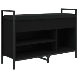 vidaXL Schuhbank Schwarz 85,5x32x57,5 cm Holzwerkstoff