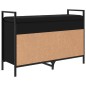 vidaXL Schuhbank Schwarz 85,5x32x57,5 cm Holzwerkstoff vidaXL Schuhbank Schwarz 85,5x32x57,5 cm Holzwerkstoff