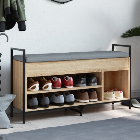 vidaXL Schuhbank Sonoma-Eiche 105,5x32x57,5 cm Holzwerkstoff