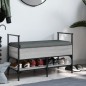 vidaXL Schuhbank Grau Sonoma 85,5x42x57,5 cm Holzwerkstoff vidaXL Schuhbank Grau Sonoma 85,5x42x57,5 cm Holzwerkstoff