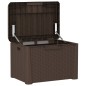 vidaXL Gartentruhe mit Sitzkissen Braun 125 L PP vidaXL Gartentruhe mit Sitzkissen Braun 125 L PP