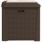 vidaXL Gartentruhe mit Sitzkissen Braun 125 L PP vidaXL Gartentruhe mit Sitzkissen Braun 125 L PP