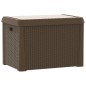 vidaXL Gartentruhe mit Sitzkissen Braun 125 L PP vidaXL Gartentruhe mit Sitzkissen Braun 125 L PP