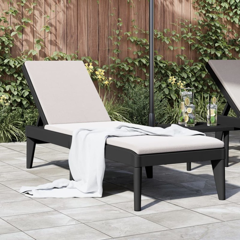 vidaXL Sonnenliege Anthrazit 186x60x29 cm PP vidaXL Sonnenliege Anthrazit 186x60x29 cm PP