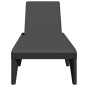 vidaXL Sonnenliege Anthrazit 186x60x29 cm PP vidaXL Sonnenliege Anthrazit 186x60x29 cm PP