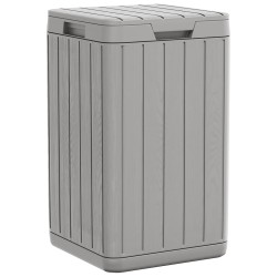 vidaXL Outdoor-Mülltonne Grau 38x38x65 cm PP