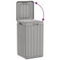 vidaXL Outdoor-Mülltonne Grau 38x38x65 cm PP vidaXL Outdoor-Mülltonne Grau 38x38x65 cm PP