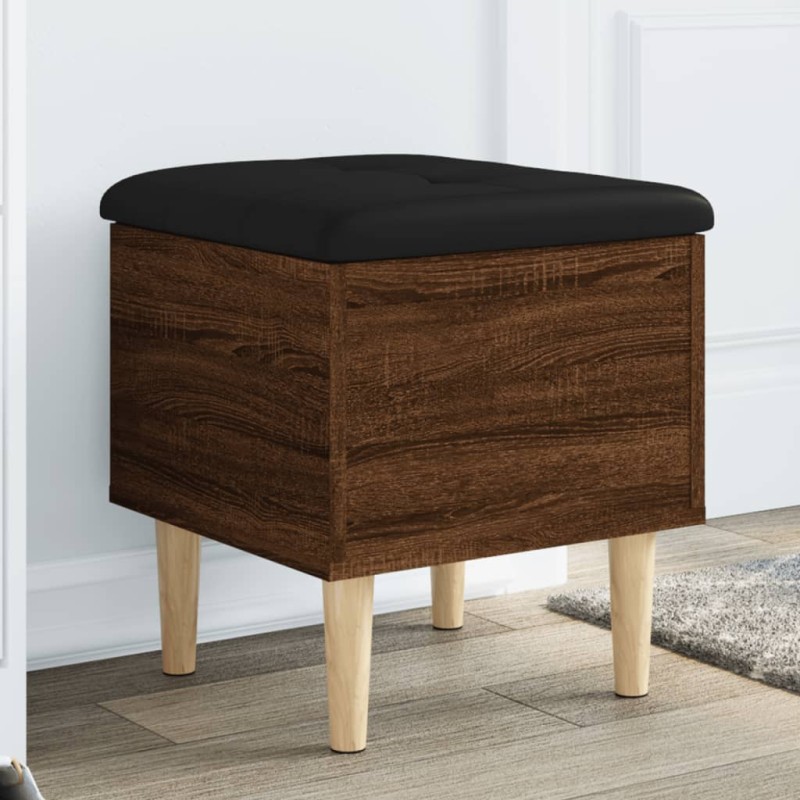 vidaXL Sitzbank mit Stauraum Braun Eichen-Optik 42x42x46 cm vidaXL Sitzbank mit Stauraum Braun Eichen-Optik 42x42x46 cm